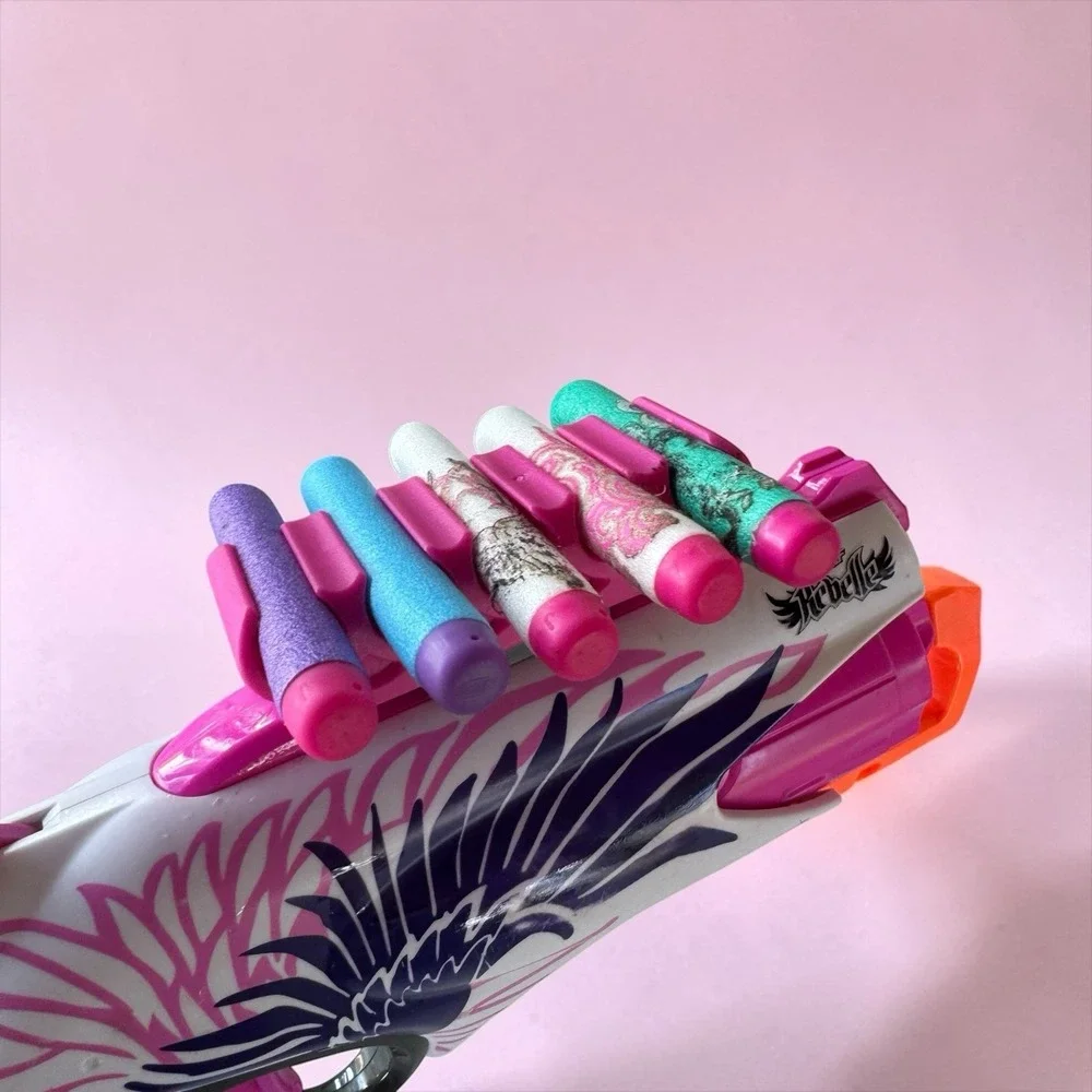Nerf Rebelle Girls Foam Dart Gun Set; Revolver, Sidearm, Holster, Goggles, Darts